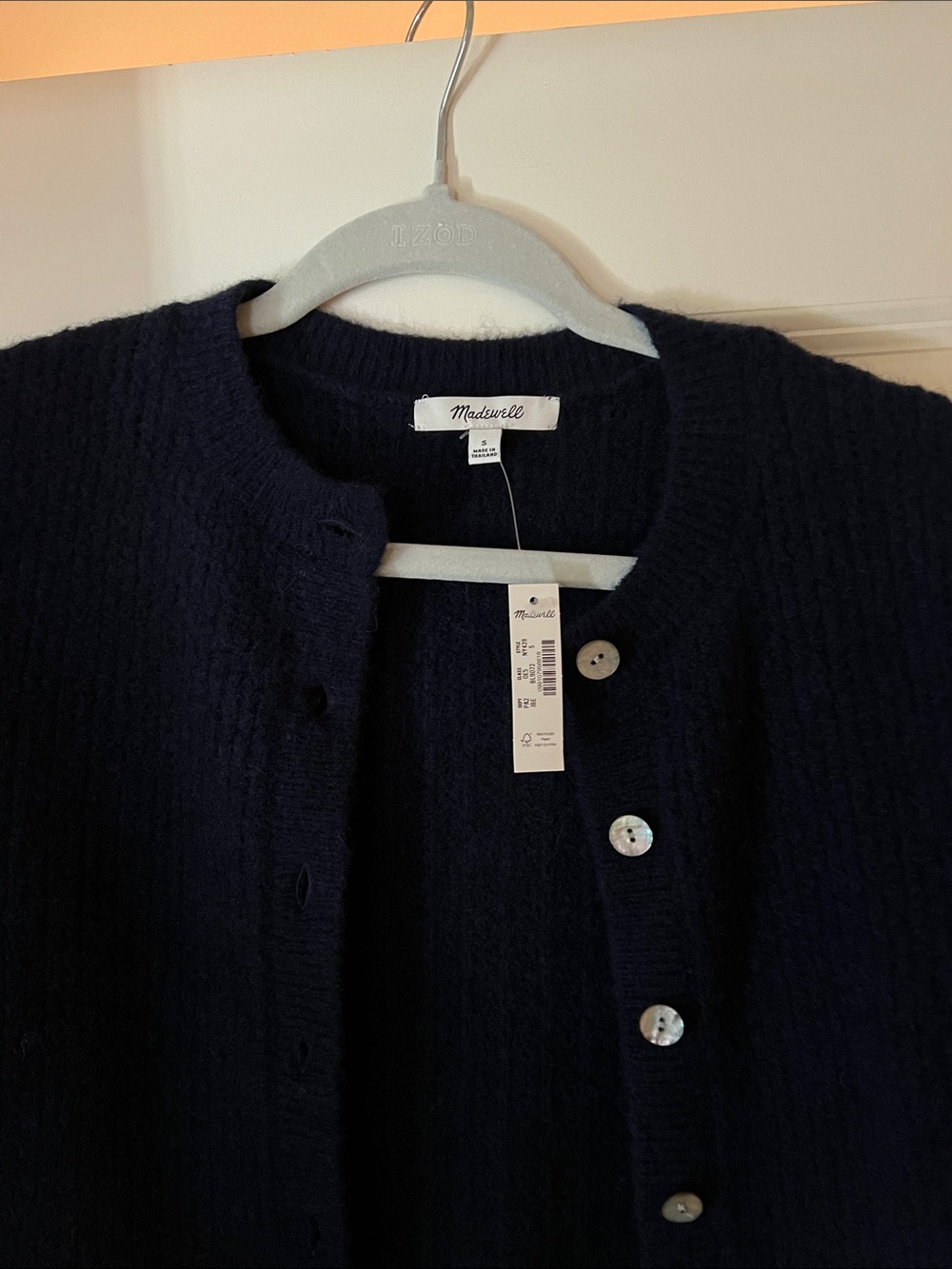 Madewell Navy Cloudsoft Cardigan - Picture 2 of 5